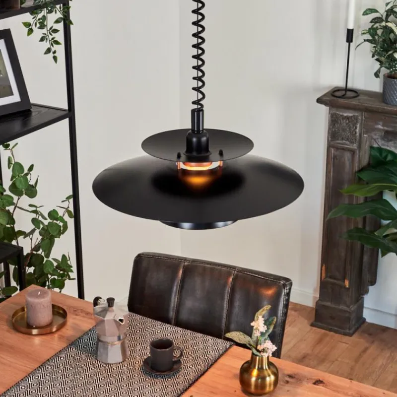 Luminaires Scandinaves-hofstein Suspension Pietranera Noir, 1 lumière