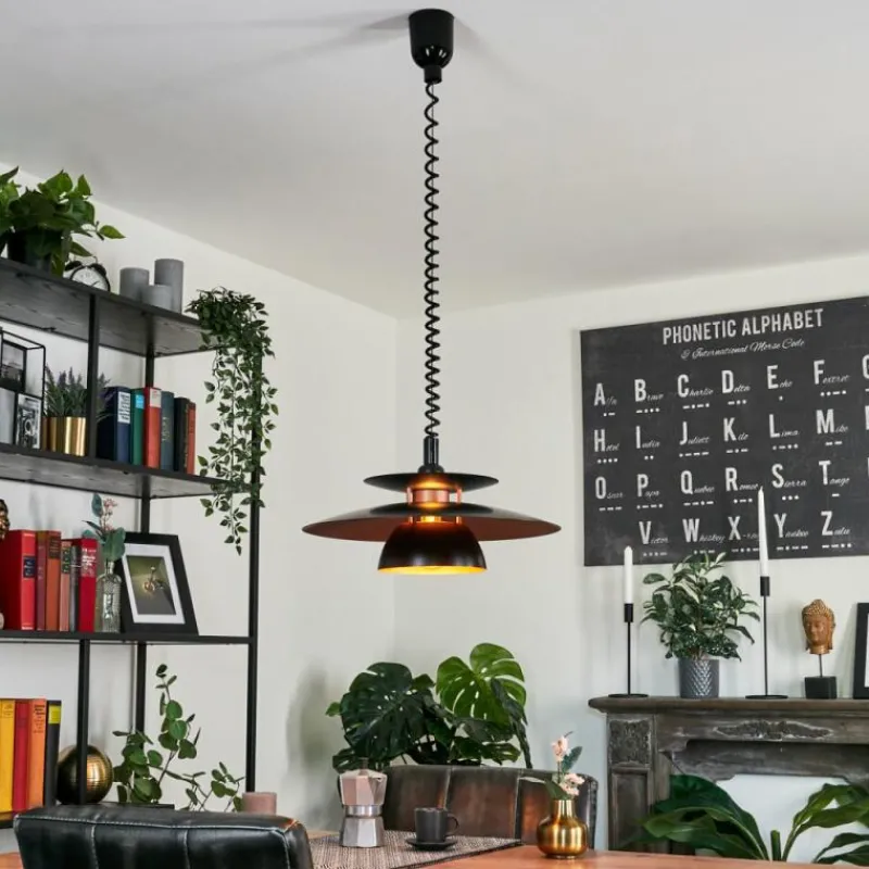 Luminaires Scandinaves-hofstein Suspension Pietranera Noir, 1 lumière