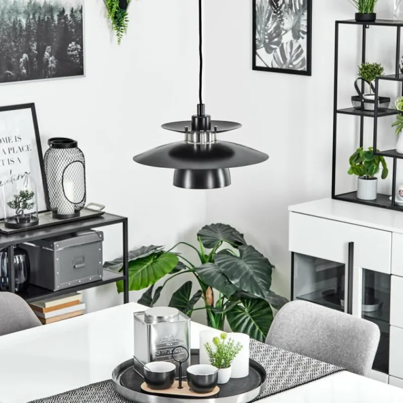 Luminaires Scandinaves-hofstein Suspension Pietranera Noir, 1 lumière
