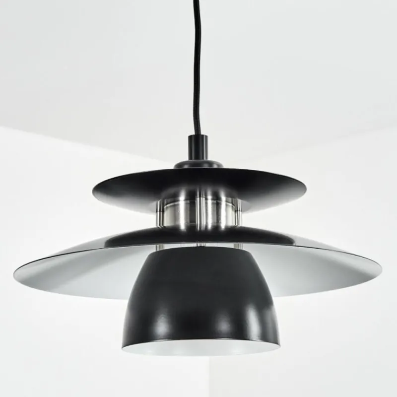 Luminaires Scandinaves-hofstein Suspension Pietranera Noir, 1 lumière