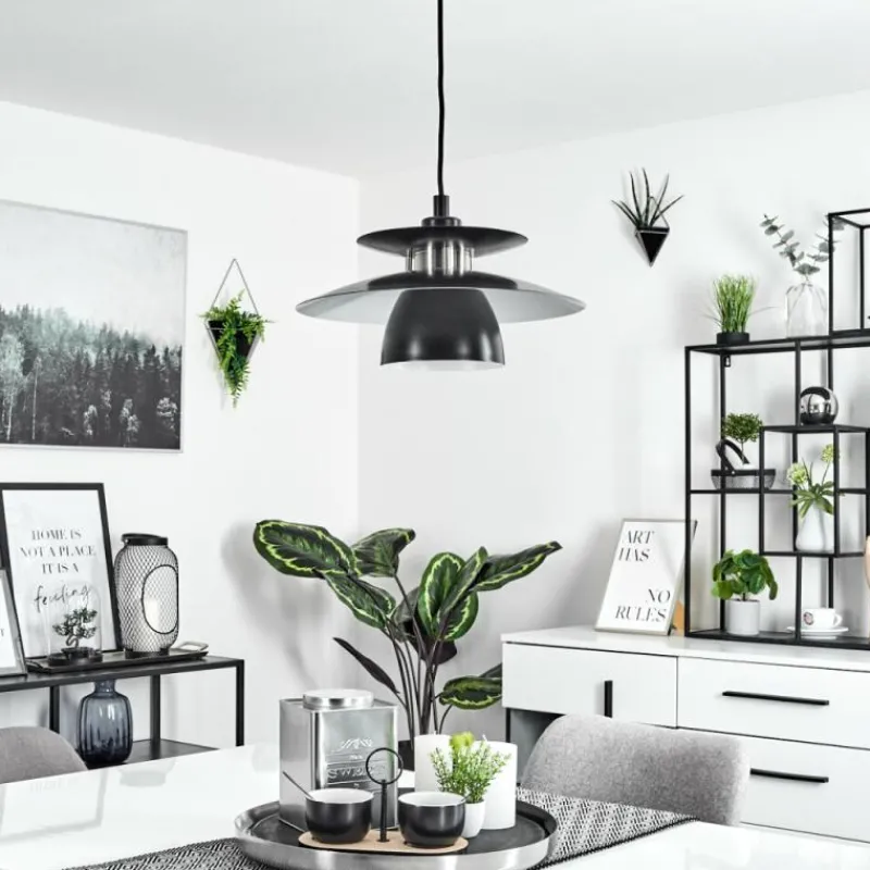 Luminaires Scandinaves-hofstein Suspension Pietranera Noir, 1 lumière