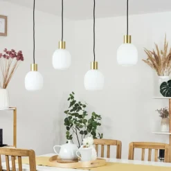 hofstein Suspension Pintacura Laiton, 4 lumières