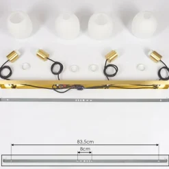 hofstein Suspension Pintacura Laiton, 4 lumières