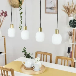 hofstein Suspension Pintacura Laiton, 4 lumières