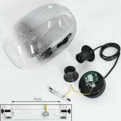 Suspension Verre Fumé-hofstein Suspension Putre Noir, 1 lumière