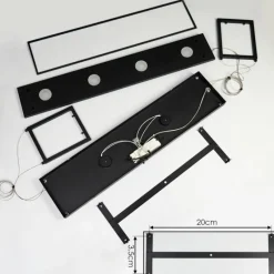 hofstein Suspension Quirihue LED Noir, Blanc, 6 lumières