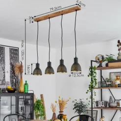 Style Boho-Chic-hofstein Suspension Racolo Écru, 4 lumières