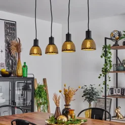 Style Boho-Chic-hofstein Suspension Racolo Écru, 4 lumières