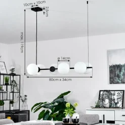 hofstein Suspension Rascoupet Noir, 6 lumières