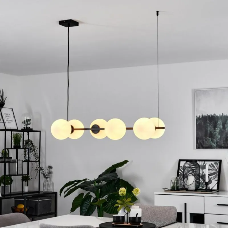 hofstein Suspension Rascoupet Noir, 6 lumières