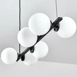 hofstein Suspension Rascoupet Noir, 6 lumières