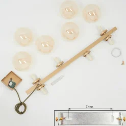 hofstein Suspension Rascoupet Or, 6 lumières