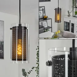 hofstein Suspension Rasperden Noir, 1 lumière