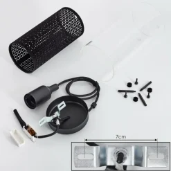 hofstein Suspension Rasperden Noir, 1 lumière