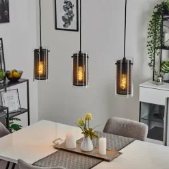 hofstein Suspension Rasperden Noir, 3 lumières