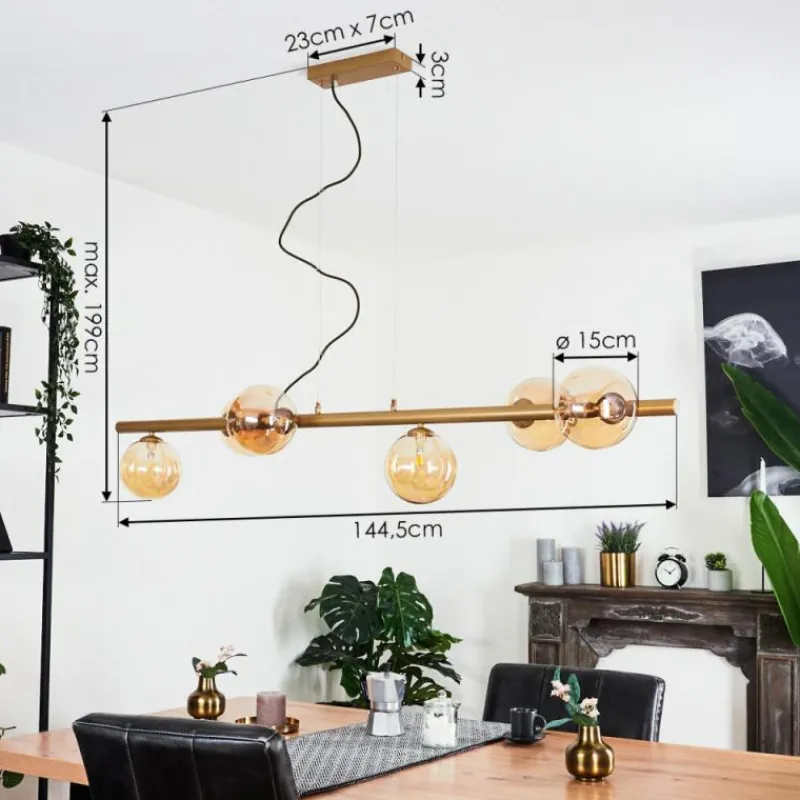 hofstein Suspension Remaisnil Laiton, 6 lumières