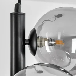 Suspension Verre Fumé-hofstein Suspension Remaisnil Noir, 5 lumières