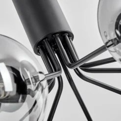 Suspension Verre Fumé-hofstein Suspension Remaisnil Noir, 9 lumières