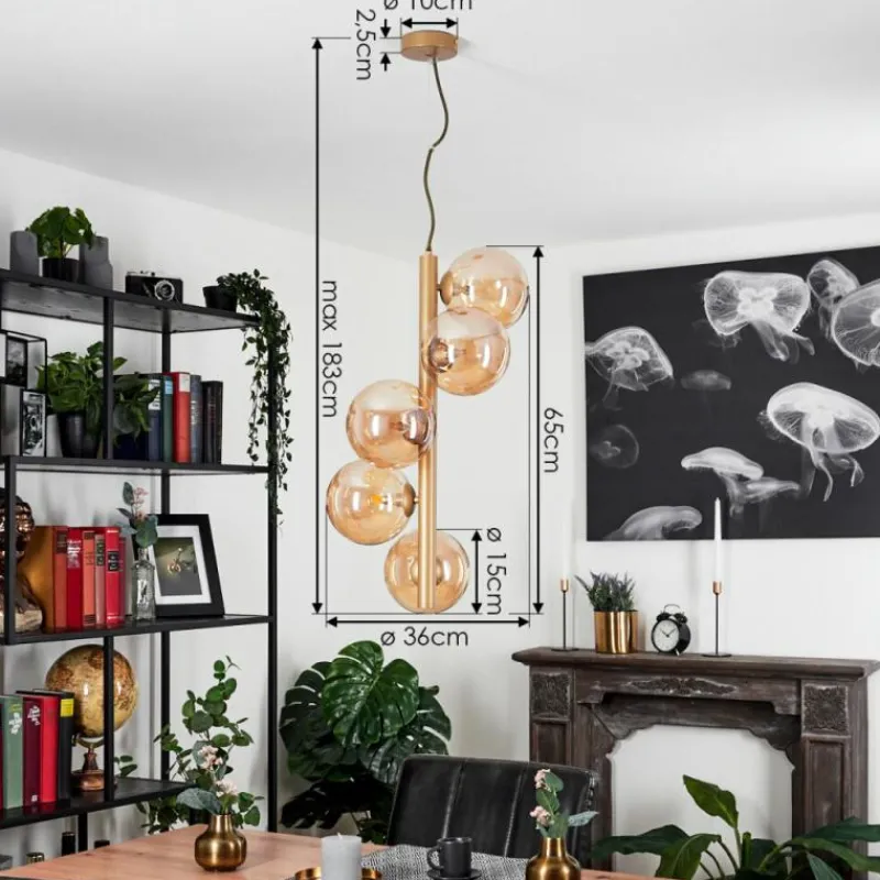 hofstein Suspension Remaisnil Or, 5 lumières