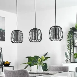 Suspension Verre Fumé-hofstein Suspension Saitoco Noir, 3 lumières