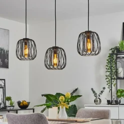 Suspension Verre Fumé-hofstein Suspension Saitoco Noir, 3 lumières