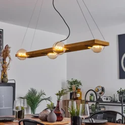 Lampes Industrielles-hofstein Suspension Santorum Argent Oxydé, Écru, 4 lumières