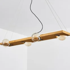 Lampes Industrielles-hofstein Suspension Santorum Argent Oxydé, Écru, 4 lumières