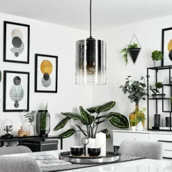 Suspension Verre Fumé-hofstein Suspension Sarniguet Noir, 1 lumière