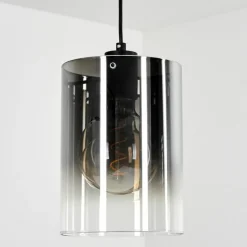 Suspension Verre Fumé-hofstein Suspension Sarniguet Noir, 1 lumière