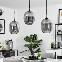 Suspension Verre Fumé-hofstein Suspension Sarniguet Noir, 1 lumière