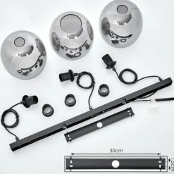 Suspension Verre Fumé-hofstein Suspension Sarniguet Noir, 1 lumière