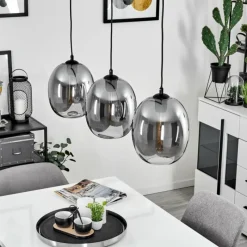 Suspension Verre Fumé-hofstein Suspension Sarniguet Noir, 1 lumière