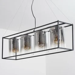 hofstein Suspension Sarniguet Noir, 4 lumières