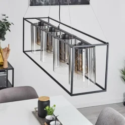 hofstein Suspension Sarniguet Noir, 4 lumières