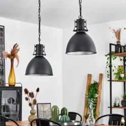 Lampes Industrielles-hofstein Suspension Tallaa Noir, 2 lumières