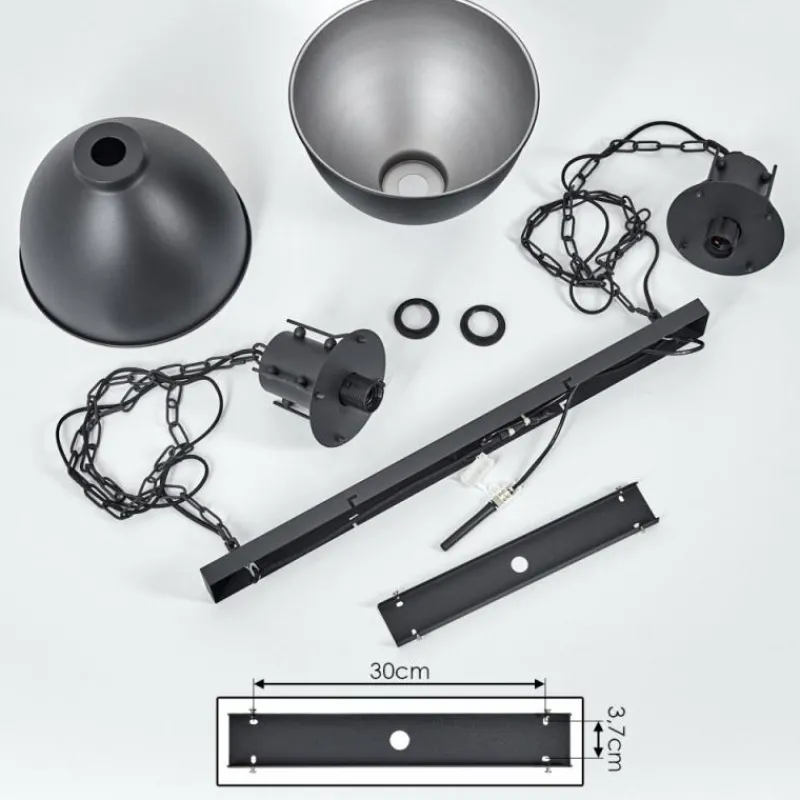Lampes Industrielles-hofstein Suspension Tallaa Noir, 2 lumières