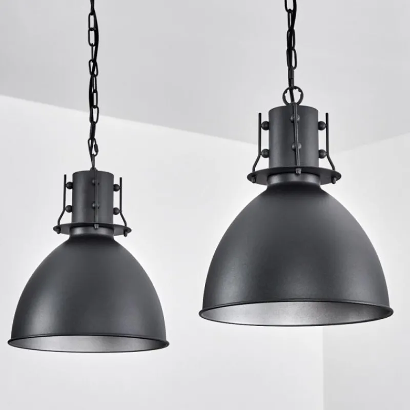 Lampes Industrielles-hofstein Suspension Tallaa Noir, 2 lumières