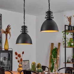 Lampes Industrielles-hofstein Suspension Tallaa Noir, 2 lumières