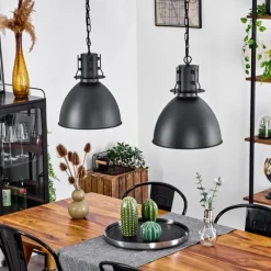 Lampes Industrielles-hofstein Suspension Tallaa Noir, 2 lumières