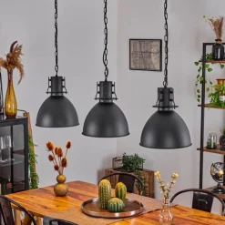 Lampes Industrielles-hofstein Suspension Tallaa Noir, 3 lumières