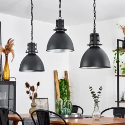 Lampes Industrielles-hofstein Suspension Tallaa Noir, 3 lumières