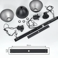 Lampes Industrielles-hofstein Suspension Tallaa Noir, 3 lumières