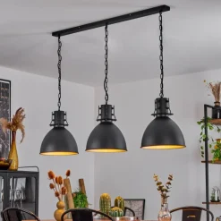 Lampes Industrielles-hofstein Suspension Tallaa Noir, 3 lumières