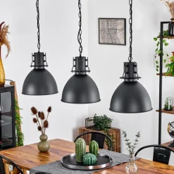 Lampes Industrielles-hofstein Suspension Tallaa Noir, 3 lumières
