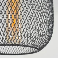 Style Boho-Chic-hofstein Suspension Tambo Noir, 3 lumières