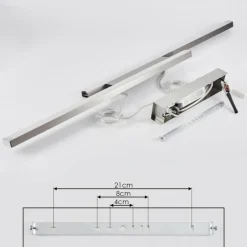 hofstein Suspension Tamizat LED Nickel mat, 2 lumières, Changeur de couleurs