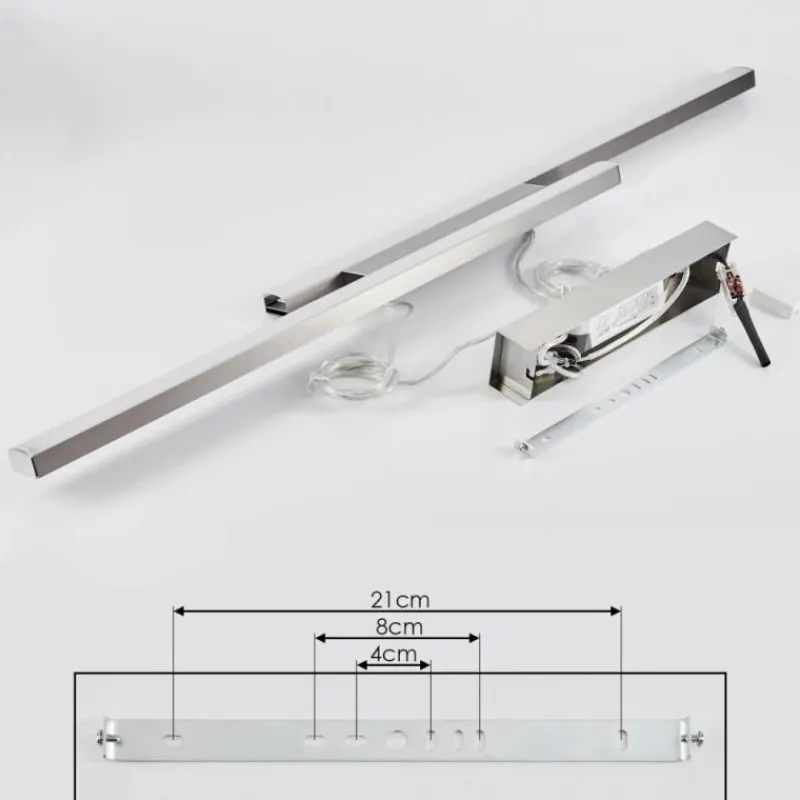hofstein Suspension Tamizat LED Nickel mat, 2 lumières, Changeur de couleurs