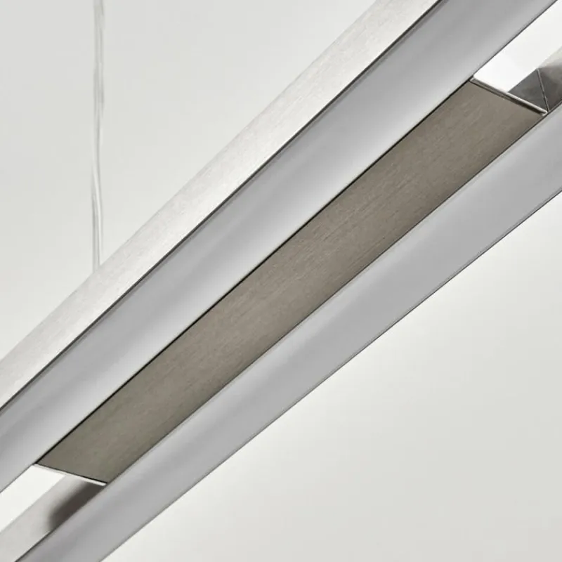 hofstein Suspension Tamizat LED Nickel mat, 2 lumières, Changeur de couleurs