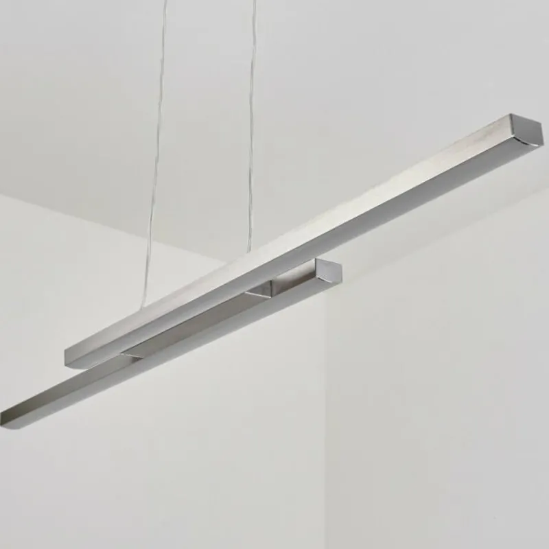 hofstein Suspension Tamizat LED Nickel mat, 2 lumières, Changeur de couleurs