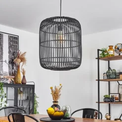 Luminaires Scandinaves-hofstein Suspension Teheran Noir, 1 lumière